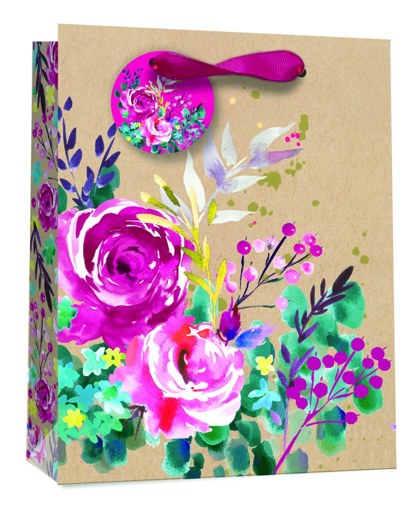 Roses Gift Bag Large 26cm x 32cm x 12cm LP Wholesale