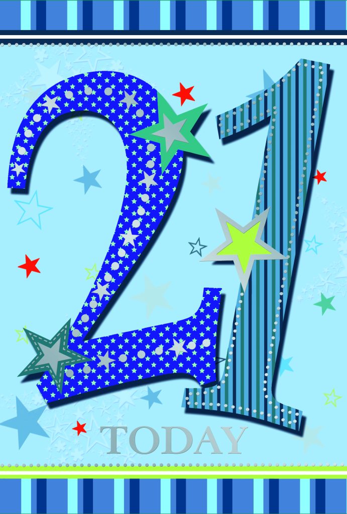 21st Male Greeting Cards - LP Wholesale