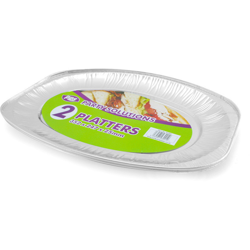 Foil Platters 352x247x25mm 2pcs LP Wholesale