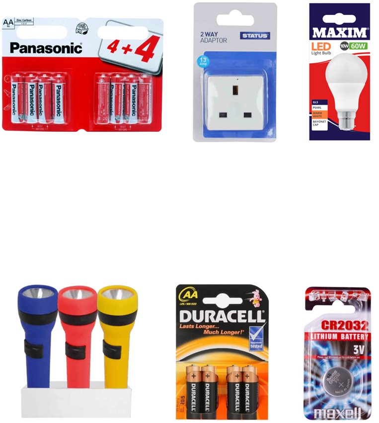 Batteries, Bulbs & Electrical